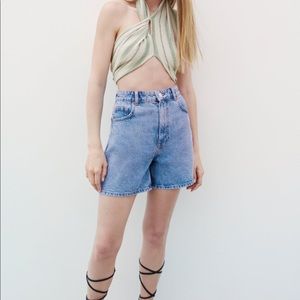 Zara Denim Bermuda Shorts